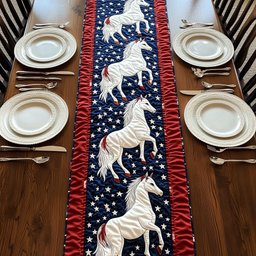 Patriot Horse Quilted Table Runner GFTONT983