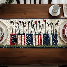 Patriotic Golfer Quilted Table Runner GFTONT604