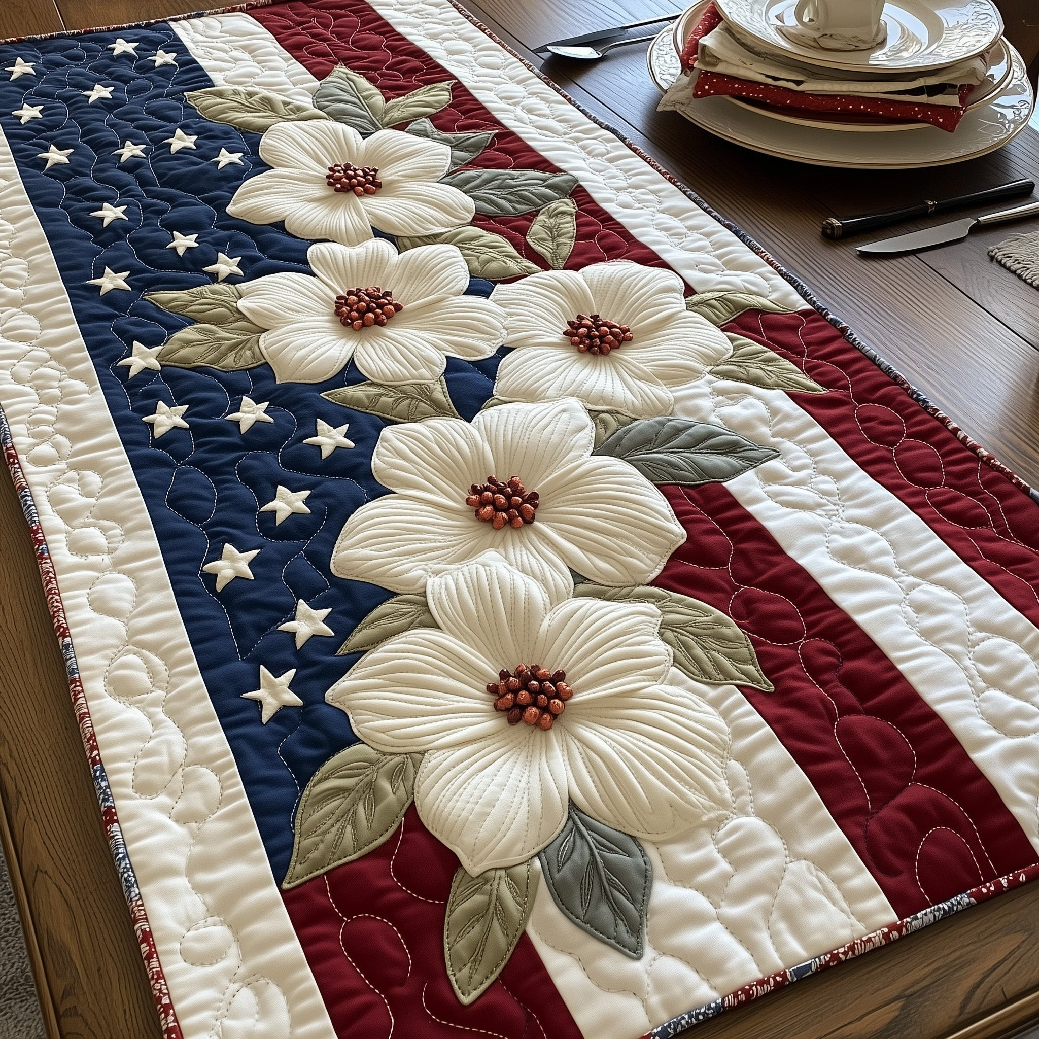 Liberty in Bloom Quilted Table Runner GFTOTP6788