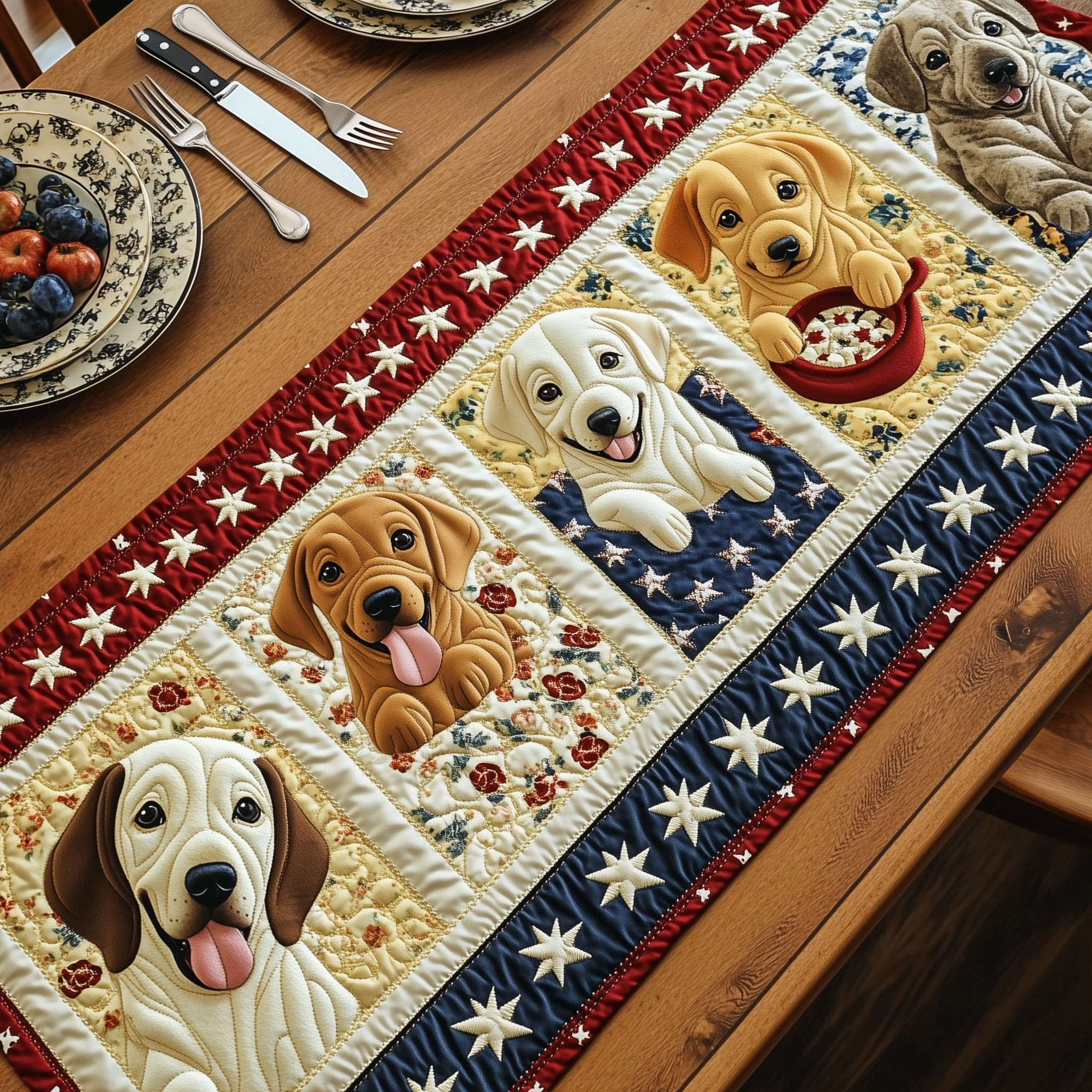 Labrador Retriever Quilted Table Runner GFTOMA596