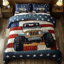Patriotic Chase 3-Piece Quilted Bedding Set GFTONT662
