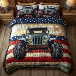 Patriotic Chase 3-Piece Quilted Bedding Set GFTONT659