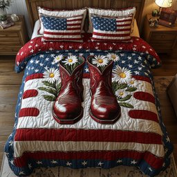 Patriot Floral Boost 3-Piece Quilted Bedding Set GFTONT790