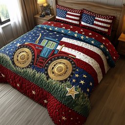 Rustic Patriot Farm 3-Piece Quilted Bedding Set GFTOTP5926