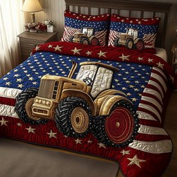 Rustic Patriot Farm 3-Piece Quilted Bedding Set GFTOTP5927