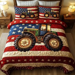 Rustic Patriot Farm 3-Piece Quilted Bedding Set GFTOTP5955