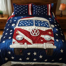 Freedom Van 3-Piece Quilted Bedding Set GFTOHD4011