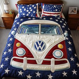 American Dream Wheels 3-Piece Quilted Bedding Set GFTOHD4008