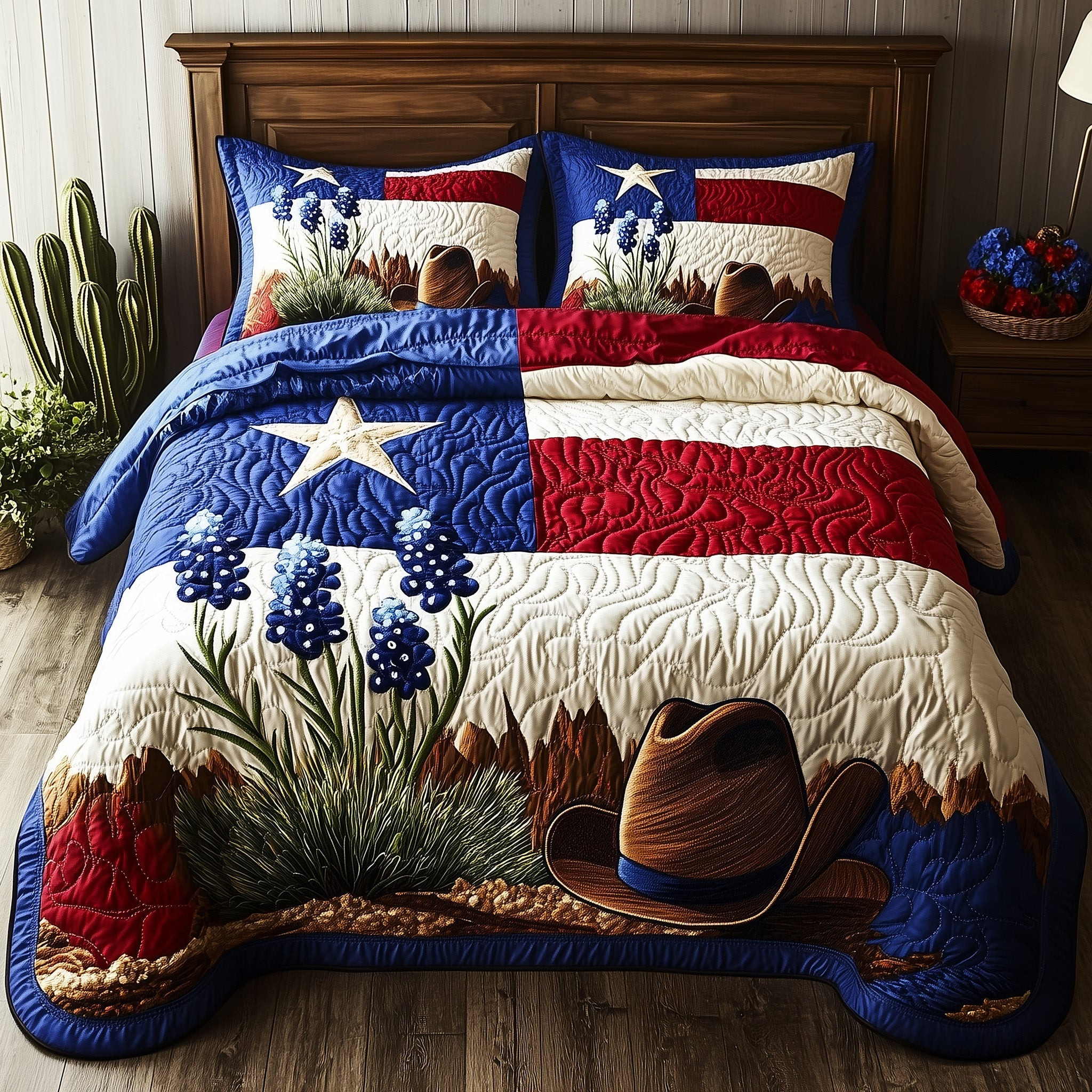 Texas Pride 3-Piece Quilted Bedding Set GFTOMA1320