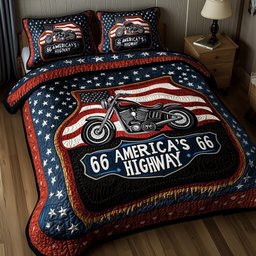 Route 66 American 3-Piece Quilted Bedding Set GFTOMA1000