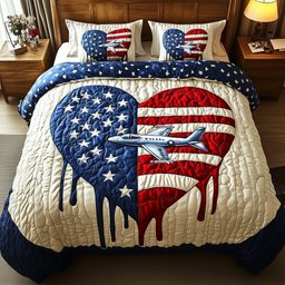 4th of July 3-Piece Quilted Bedding Set GFTOTP8252
