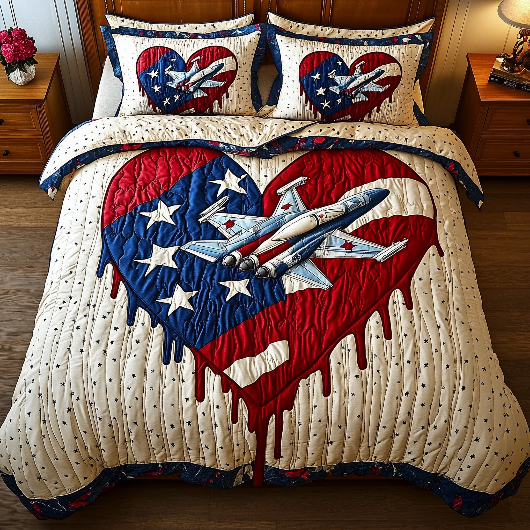 4th of July 3-Piece Quilted Bedding Set GFTOTP8253