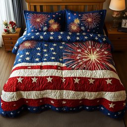 4th of July 3-Piece Quilted Bedding Set GFTOTP8258