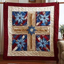 Cross of Liberty Quilted Blanket GFTOTP6338