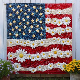 Daisy Banner Quilted Blanket NCU0NT7070