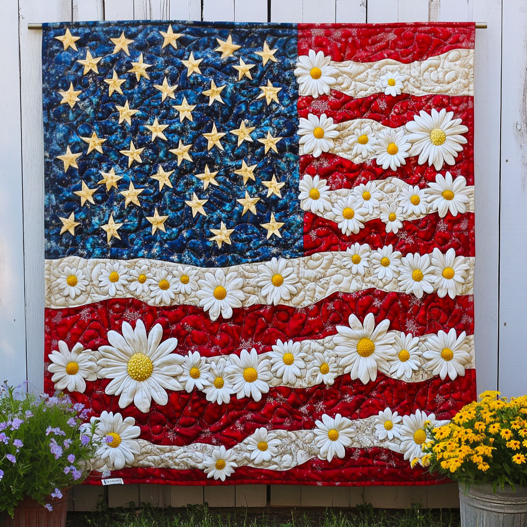 Daisy Banner Quilted Blanket NCU0NT7070