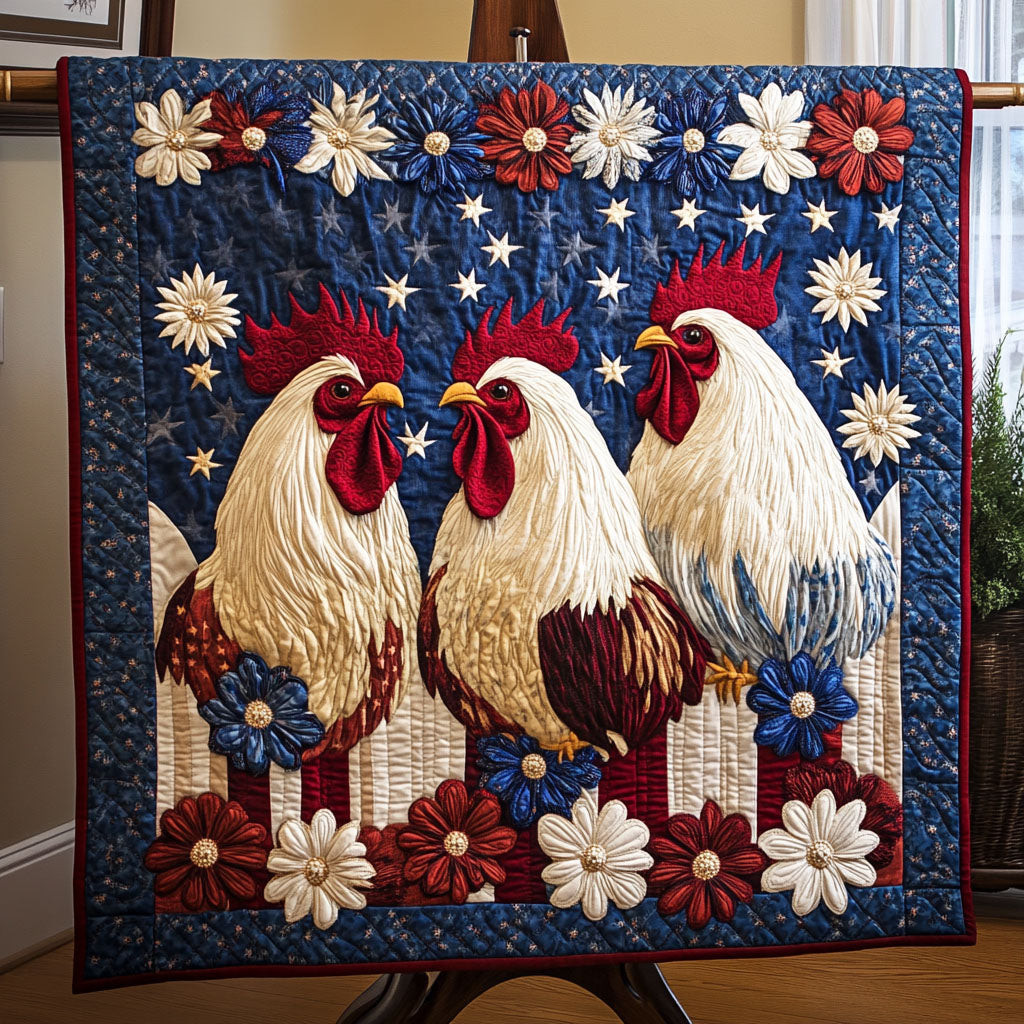 Stars Above the Barnyard Quilted Blanket NCU0PT3928