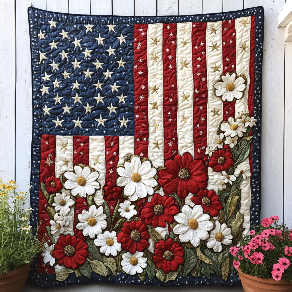 Floral Allegiance Quilted Blanket NCU0NT7072