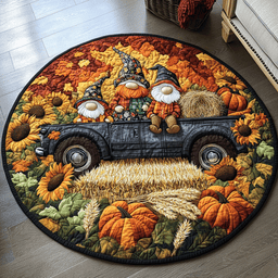 Autumn Comfort Quilted Round Mat NCU0TL1395