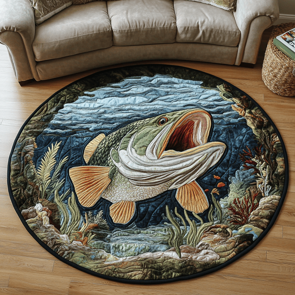 Aquatic Dream Quilted Round Mat NCU0DK6570