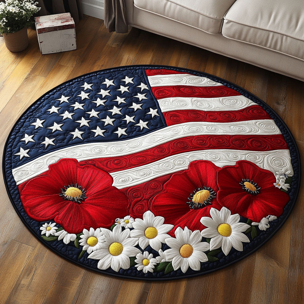 American Spirit Quilted Round Mat NCU0NT6599