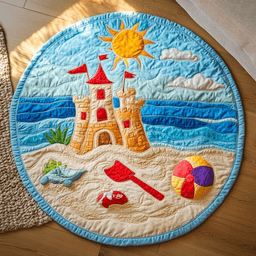 Beach Bliss Quilted Round Mat NCU0VH3858