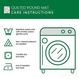 Alligator Chic Quilted Round Mat NCU0VH4580