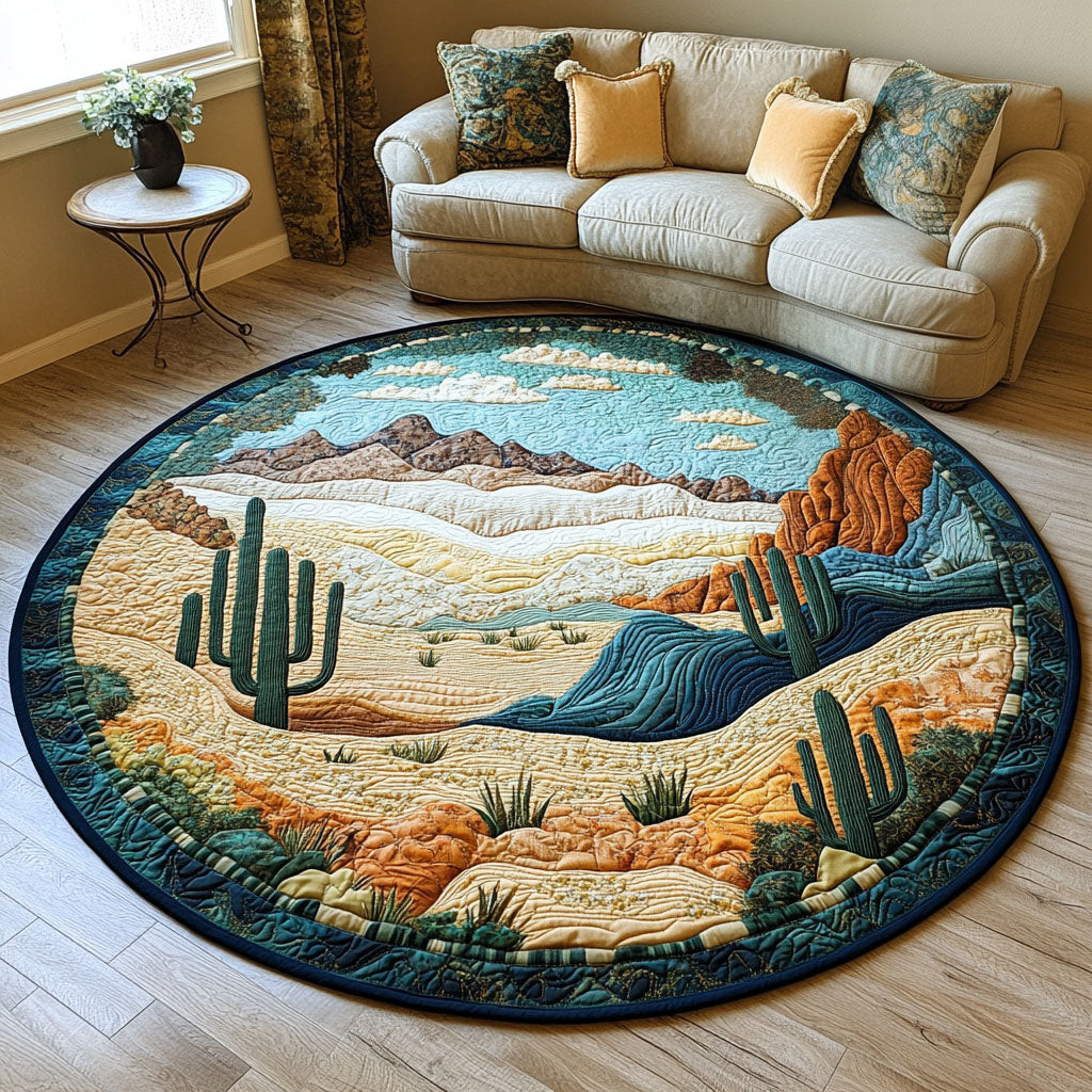 Arid Horizon Quilted Round Mat NCU0PT5492