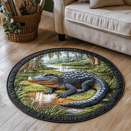 Bayou Beast Quilted Round Mat NCU0VH5114