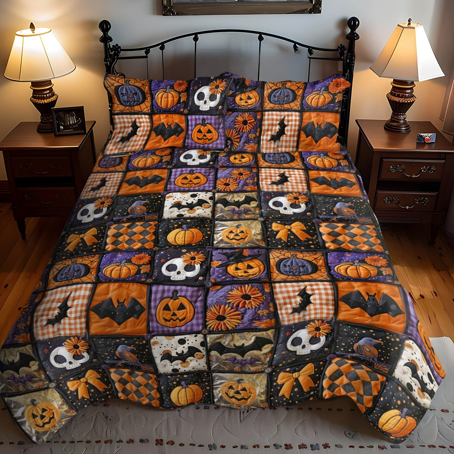 Haunted Dreams 3-Piece Quilted Bedding Set NCU0PT932