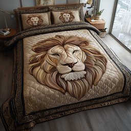 Majestic Lion 3-Piece Quilted Bedding Set GFTOTP11572