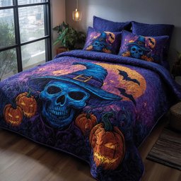 Halloween Night 3-Piece Quilted Bedding Set GFTOHD9961