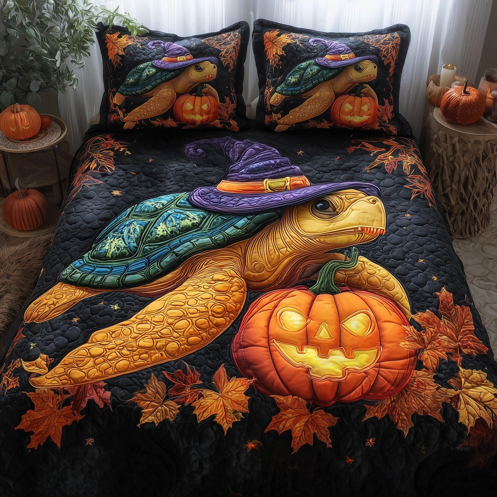 Turtle 3-Piece Quilted Bedding Set GFTONT2940