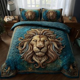 Celestial Lion 3-Piece Quilted Bedding Set GFTOTP11583