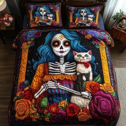 Catrina Bloom 3-Piece Quilted Bedding Set GFTOMA4368
