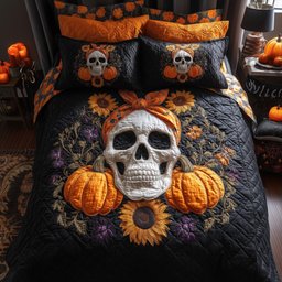 Halloween 3-Piece Quilted Bedding Set GFTONT2930