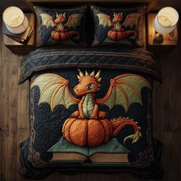 Dragon Pumpkin 3-Piece Quilted Bedding Set GFTONL6067