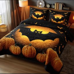 Halloween 3-Piece Quilted Bedding Set GFTONT2932