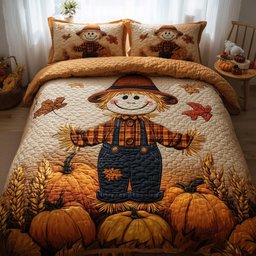 Autumn Scarecrow 3-Piece Quilted Bedding Set GFTOHD9917