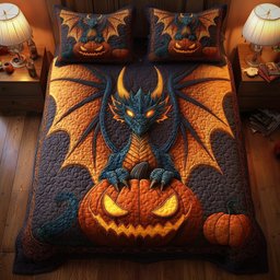 Spooky Dragon 3-Piece Quilted Bedding Set GFTONT2938