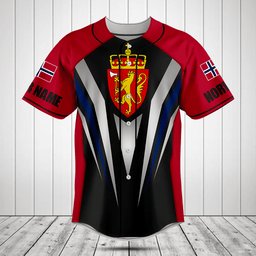 Customize Norway Flag Arrow Baseball Jersey Shirt