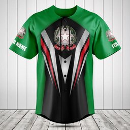 Customize Italy Flag Arrow Baseball Jersey Shirt