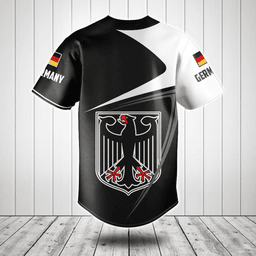 Customize Germany Symbol Black And White Baseball Jersey Shirt