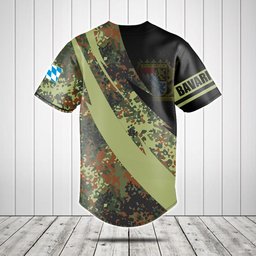 Customize Bavaria Coat Of Arms Camo Fire Style v2 Baseball Jersey Shirt