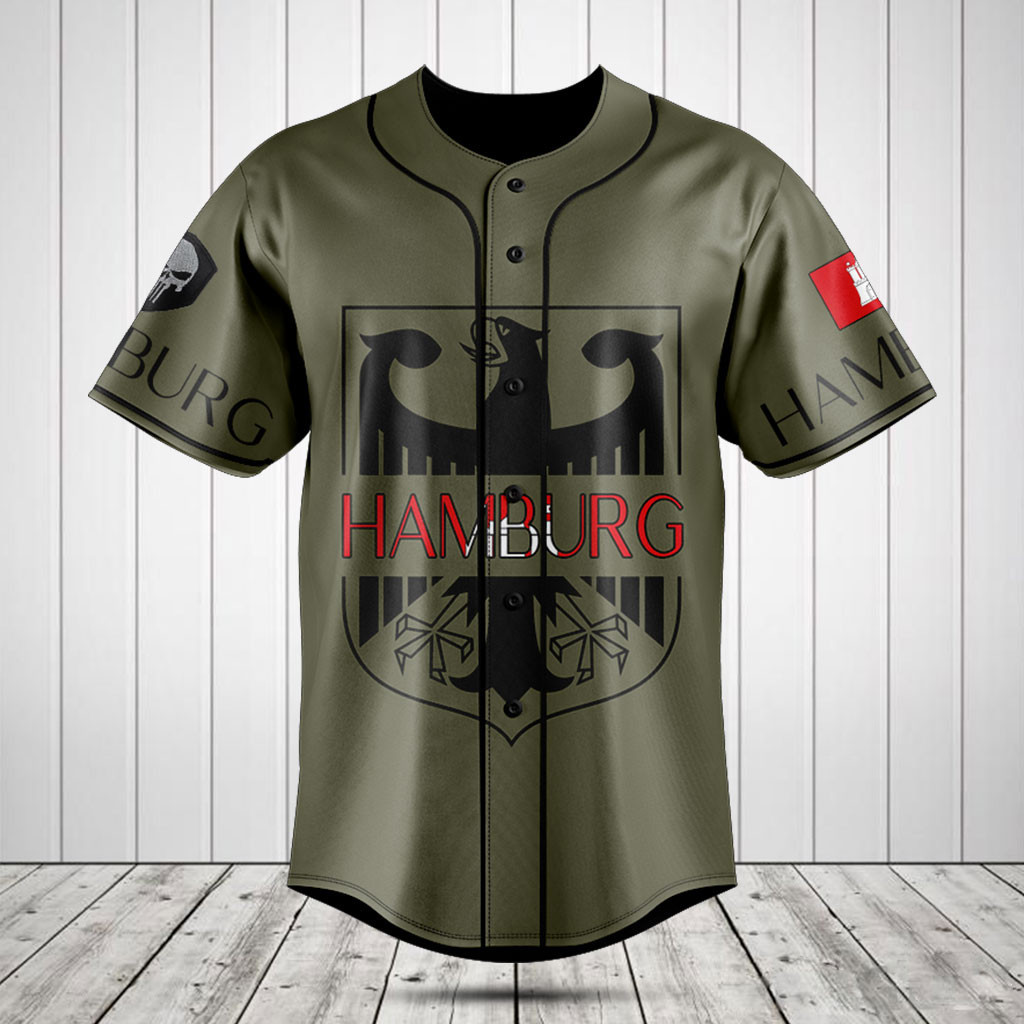 Customize Germany Hamburg Baseball Jersey Shirt