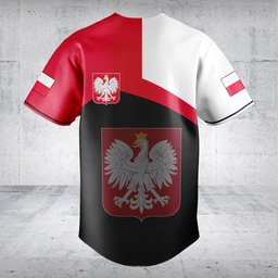 Customize Poland Flag Color Baseball Jersey Shirt