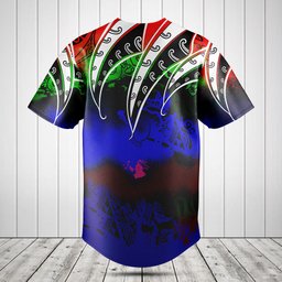 Polynesian Tattoo Color Baseball Jersey Shirt
