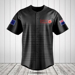 ANZ For the Fallen Baseball Jersey Shirt