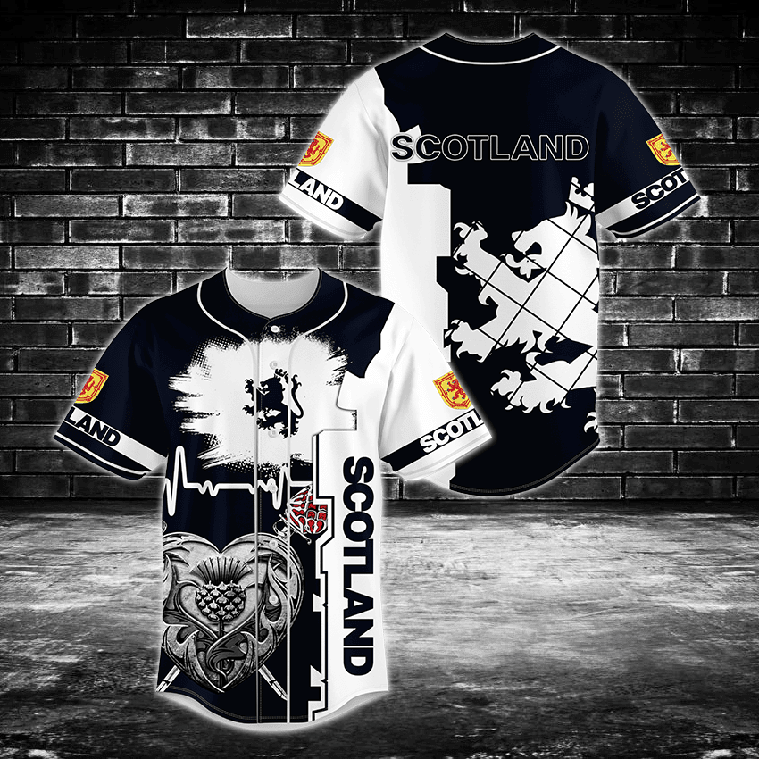 Scotland In My Heart Lion Baseball Jersey Shirt