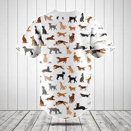 Best Dog Dad Ever Dogs Pattern Baseball Jersey Shirt
